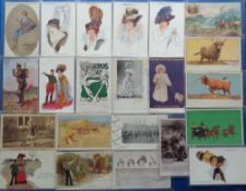 Postcards, Advertising, a product advertising collection of approx. 22 cards inc., Fitzall