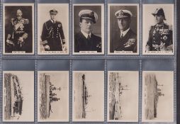 Cigarette cards, 6 sets, all Naval & Military theme, United Tobacco Co Famous British Ships &