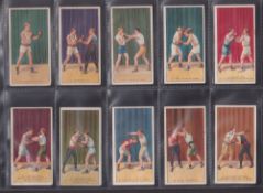 Cigarette cards, Carreras, 5 sets The Science of Boxing (Black Cat version), Types of London (
