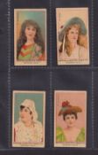Cigarette cards, China, The Egyptian Cigarettes Manufacturing Co, Shanghai, Actresses, 'MUREG', four