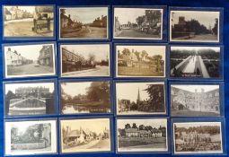Postcards, Warwickshire, a mix of approx. 34 cards, with RPs of Yardley Rd Yardley, Barford village,