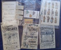 Tobacco Ephemera, Various F & J Smith items, Salesman's Booklet 1915 list showing all the