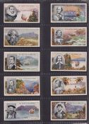 Cigarette cards, F & J Smith, Famous Explorers (set 50 cards) (couple cards very light foxing, gen