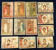 Trade cards, Liebig, a collection of six German edition sets, Popular Songs V Ref. S616, Colours