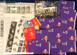 Stamps, GB, QEII, First Class stamps, UM to include 156 barcoded issues from the Bureau plus 400
