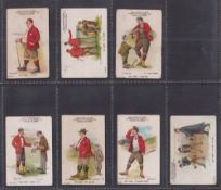 Cigarette cards, Golf, Clarke's Sporting Terms, 7 cards (all Golf Subjects), (3 cards trimmed, 4