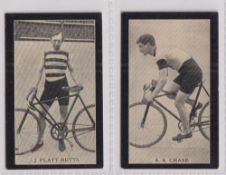 Cigarette cards, Smith's, Champions of Sport (Red Back), two cards, both 'Studio Cigarettes'