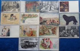 Postcards, Advertising, a product advertising selection of approx. 23 cards with Zig Zag cigarette