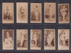 Cigarette cards, Canada, D. Ritchie & Co, Actresses & Beauties, sepia photos, horizontal back 'Smoke
