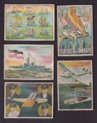 Trade cards, Spain, Riucord Chocolates, Battle Fleet, 'XL' size, two sets, Serie A & Serie B (32