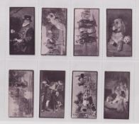 Cigarette cards, H.C. Lloyd & Son Ltd, Academy Gems (Mauve Fronts, multi-backed), 8 cards all with