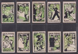 Cigarette cards, Cohen Weenen Fiscal Phrases, 18 cards (13 no copyright clause & 5 with clause) (a