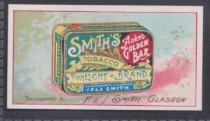 Cigarette card, Smith's, Advertisement Card, type card illustrated with Smith's Twilight Brand