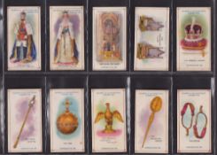 Cigarette cards, Royalty, 2 sets Salmon & Gluckstein Coronation Series 1911, Wills Kings & Queens (