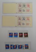 Stamps, Canada 1970-1985, not complete, mint range with booklets and some perf varieties housed in a