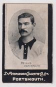Cigarette card, St Petersburg Cigarette Co, Footballers, type card, Reilly, Portsmouth (slight