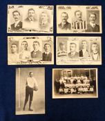 Football postcards, Fulham FC, a selection of 6 postcards inc. a photographic card of Fulham Squad &