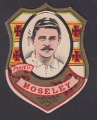 Trade card, Baines, shield shaped card, 'Played Moseley' with J.F. Byrne player inset (ex) (1)