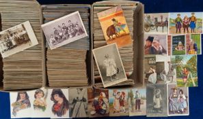 Postcards, a large collection of mixed UK and foreign topographical of approx. 1700 cards, with a
