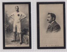 Cigarette cards, Smith's, Champions of Sport (Red Back), two cards, both 'Trilby Cigarettes'