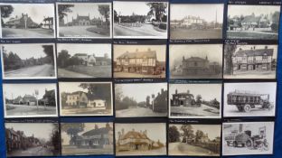 Postcards, Pubs, a collection of approx. 39 cards of UK public houses, corner mounted, some with