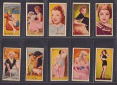Cigarette cards, Carreras Famous Film Stars (set 96 cards) plus 2 variation cards, for Myrna Loy &
