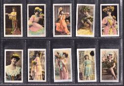 Cigarette cards, Godfrey Phillips, Beautiful Women WI series (set 50 cards), (fair/gd)