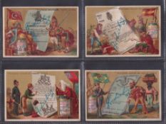 Trade cards, Liebig, S92 Passports of the World French language (set 6 cards) (couple cards gd, most