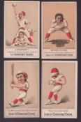 Cigarette cards, USA, Capadura Cigars, Comic Baseball Cards, 'P' size, four cards all with '$10,