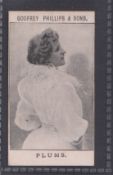Cigarette card, Phillips, Beauties 'PLUMS', b/w, type card, ref. H186 picture no 28 (gd) (1)