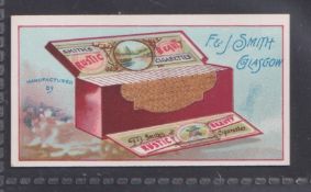 Cigarette card, Smith's, Advertisement Card, type card illustrated with open box of Smith's Rustic