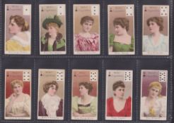Cigarette cards, Wills, Beauties, Playing Card Inset (set, 52 cards) (gd)