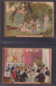 Trade cards, Huntley & Palmer, 2 sets and 1 part set, Scenes with Biscuits (set 12 cards),
