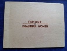 Cigarette cards, African Tobacco Mfrs, Famous Beautiful Women (set 50 cards, corner mounted in