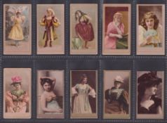 Cigarette cards, USA, American Tobacco Co, Beauties (all coloured fronts with Green Net backs), 98