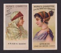 Cigarette cards, Japan, Murai Bros, Headdresses of Various Nations, two cards, Arabia (Modern) &