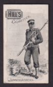 Cigarette card, Hill's, Japanese Series (Black & White, Lind Back), type card, Japanese Infantry (