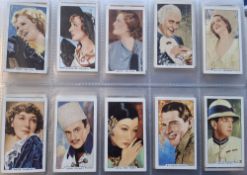 Cigarette cards, 12 Complete sets in modern album, Gallaher (4, all film related including Portraits