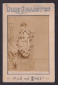 Tobacco advertising, USA, Allen & Ginter, large size non insert shop advertising card for Dixie