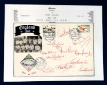 Football autographs, a large Commemorative cover for Centenary of Football Association, postmarked