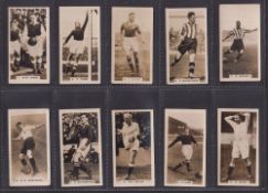 Cigarette cards, Pattreiouex Footballers in Action (set 78 cards), including M Busby & Dixie Dean (