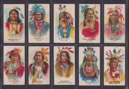 Cigarette cards, BAT (unbranded printed backs), Indian Chiefs (set 50 cards) including Sitting Bull,