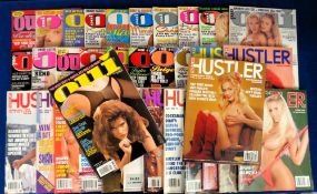 Glamour magazines, a collection of approx. 34 adult magazines, all 1990's, Hustler (15 inc. two US