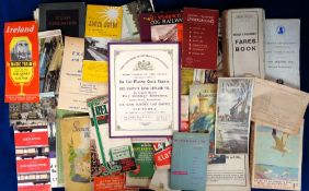 Transportation, Rail, a selection of 70+ rail related items of ephemera to include labels, 1936