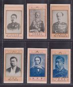 Cigarette cards, Japan, Murai Bros, Japanese Personalities (Green Back), six cards, Major General K.