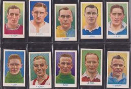 Cigarette cards, R J Hill, Famous Footballers 1st series (set 50 cards) 'Shoreditch Address' plus