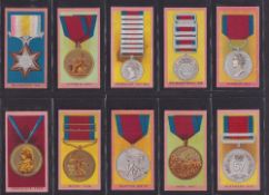 Cigarette cards, Churchman, Medals (set 50 cards) (gd/vg)
