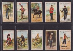 Cigarette cards, Godfrey Phillips, Types of British Soldiers, M651 to M675 (set 25 cards) (gd/vg)