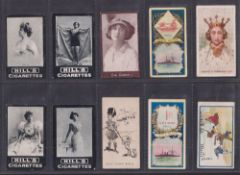 Cigarette cards, R J Hill, 50 better type cards mainly better series, including Various Actress