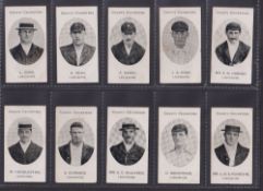 Cigarette cards, Taddy, County Cricketers, Lancashire (set, 15 cards) (acm, most with slight
